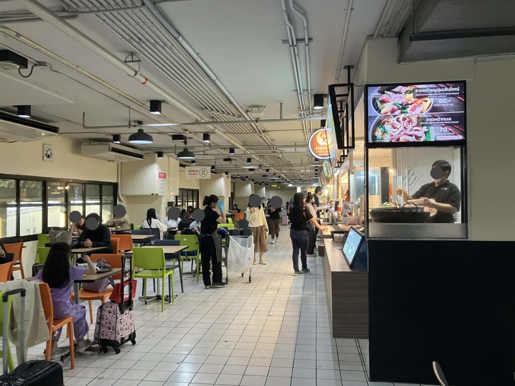 Magic Food Park at Don Mueang Airport local food court atmosphere 2026