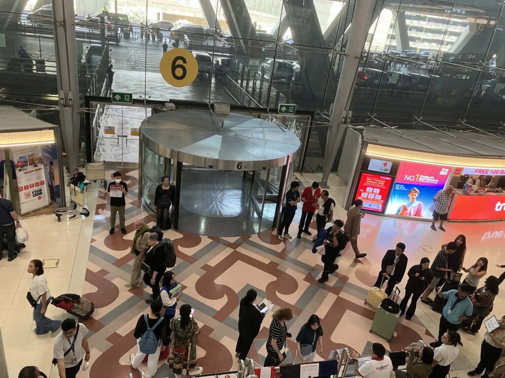 Arrival hall overview on the 2nd floor of Suvarnabhumi Airport