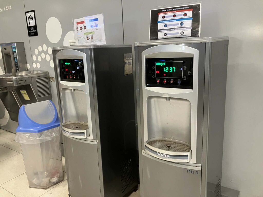 Free drinking water dispensers inside Suvarnabhumi Airport