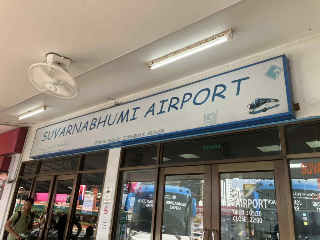 Jomtien Beach airport bus office in Pattaya