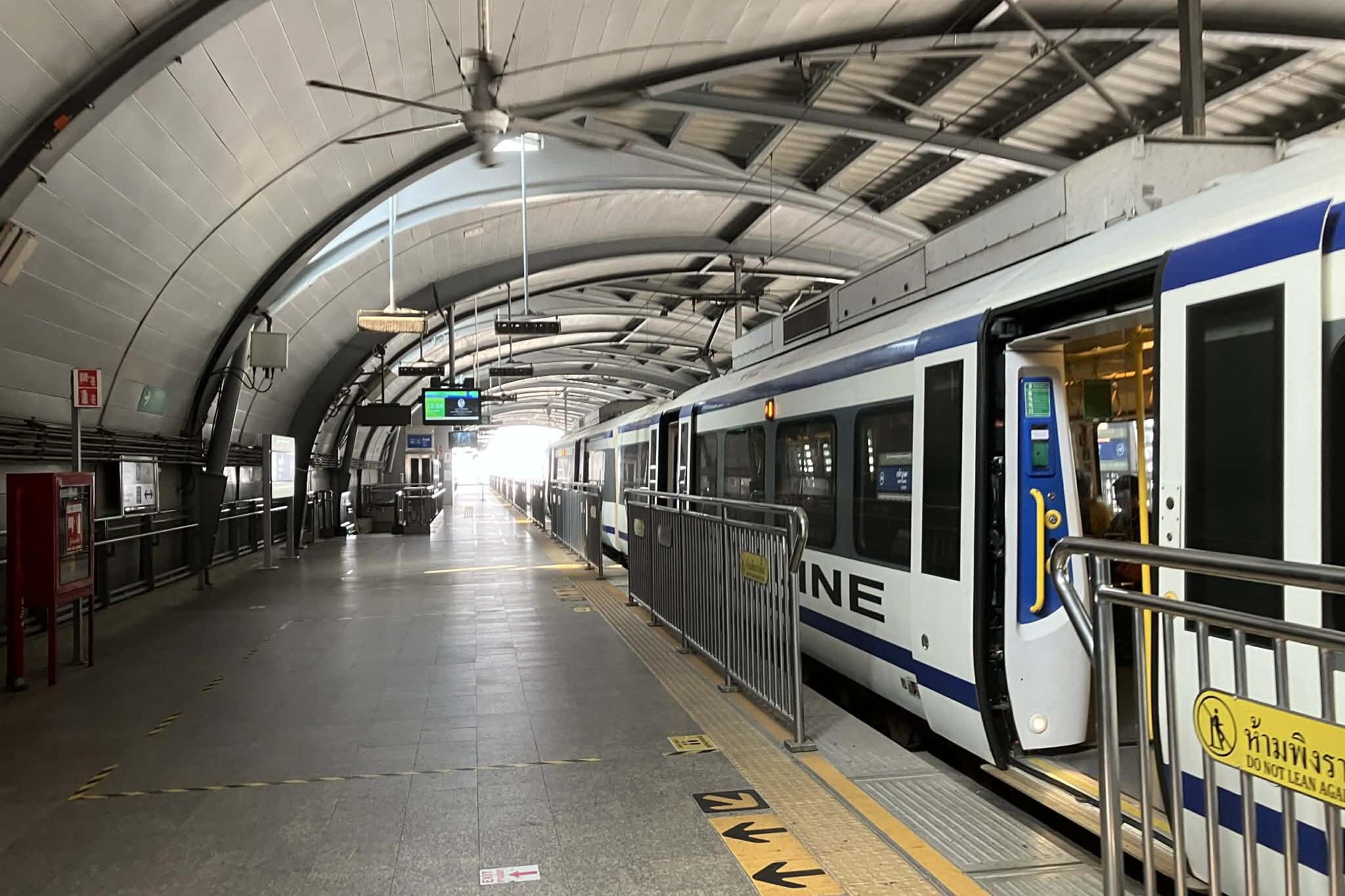 Airport Rail Link train platform Suvarnabhumi Airport