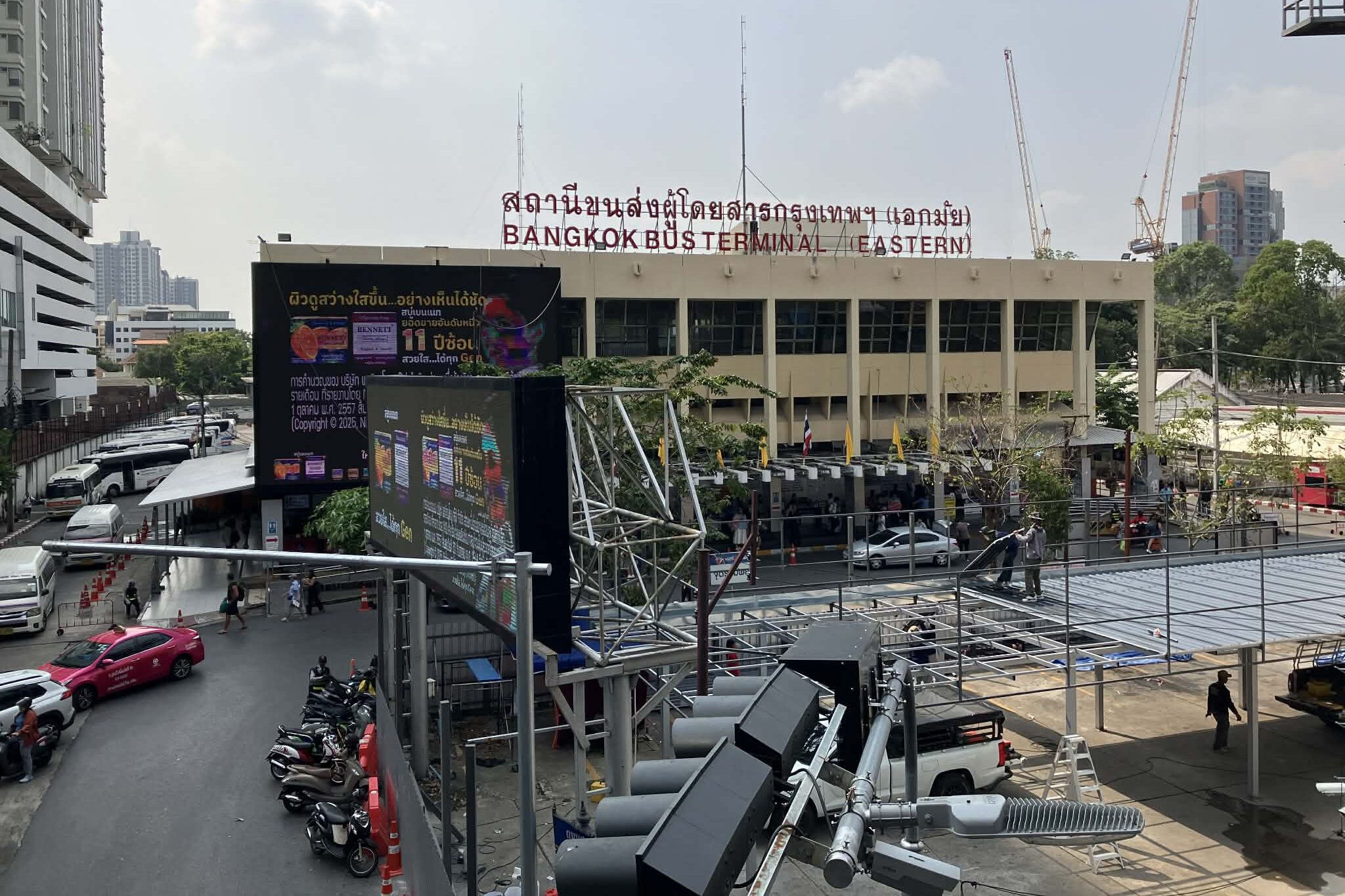 Bangkok Eastern Bus Terminal Ekkamai seen from BTS Ekkamai Station in 2026
