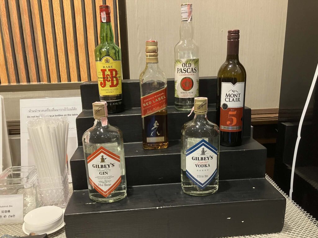 dmk miracle lounge alcohol whisky gin vodka selection