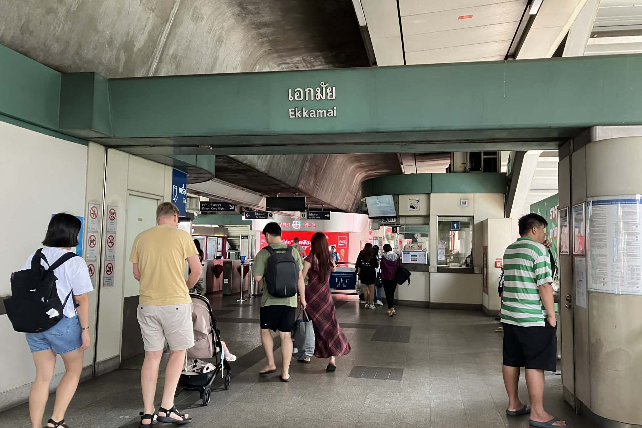BTS Ekkamai Station exit for Ekkamai Eastern Bus Terminal
